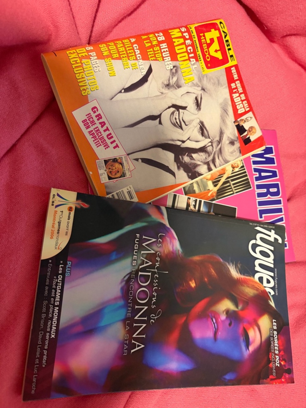Madonna Magazine Lot - Fugues TV Hebdo plus Marilyn Monroe